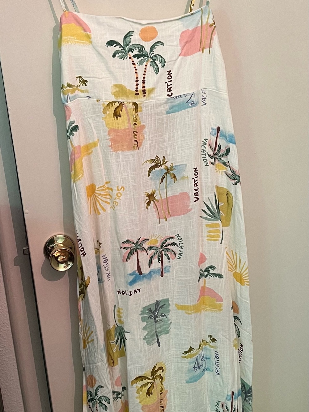 Women’s Tropical Beach Print Sundress - Picture 2 of 5